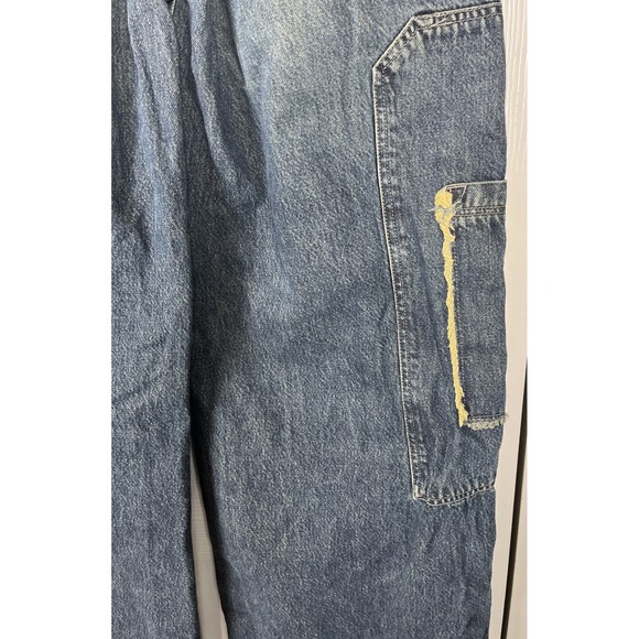 MINGA London Wide Leg‎ Cargo Jeans Y2K Grunge Baggy Unisex 34/30 - Picture 7 of 8